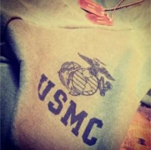 限定‼️USMC フードボアパーカー　English Bulldog