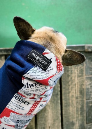 Budweiser!!アシメフードパーカー　FrenchBulldog