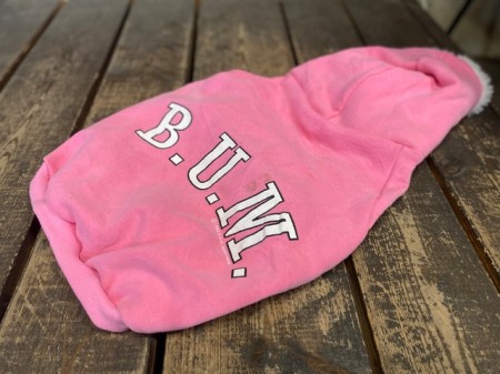 Vintage!! フードボアパーカー　English bulldog 　L　※難あり