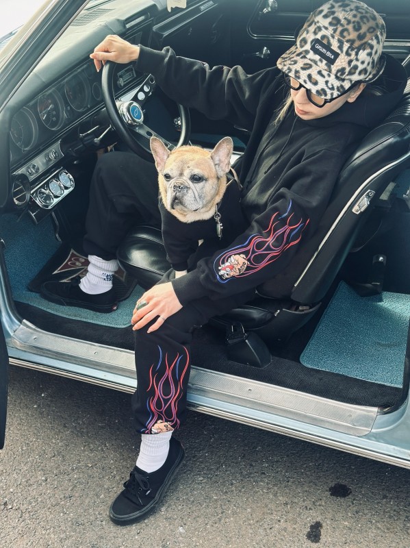 FIRE Pinstripe BULLDOG Owner's sweatpants