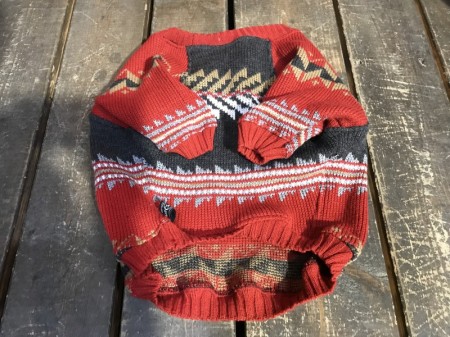 vintage!  knit  English Bulldog L
