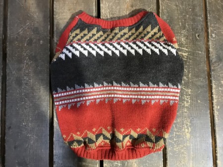 vintage!  knit  English Bulldog L