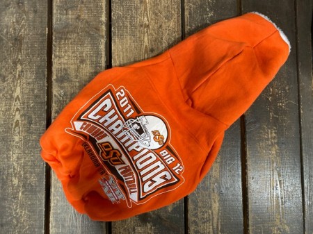 Vintage!! フードボアパーカー　English bulldog 　L　※難あり